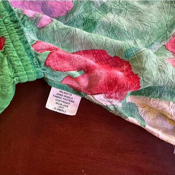 Vintage Jams World Floral Colorful Sun Dress Mini Short Sleeve Size XS Floral - Picture 11 of 12